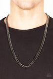 Standing Room Only - Black Mens Necklace - Paparazzi Accessories Mens Necklace Bedazzle Me Pretty Mobile Fashion Boutique