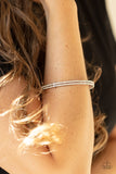 Standout Opulence - White Bracelet - Paparazzi Accessories Bracelet Bedazzle Me Pretty Mobile Fashion Boutique