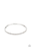 Standout Opulence - White Bracelet - Paparazzi Accessories Bracelet Bedazzle Me Pretty Mobile Fashion Boutique
