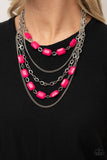 Standout Strands - Pink Necklace - Paparazzi Accessories Necklace Bedazzle Me Pretty Mobile Fashion Boutique