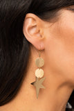 Star Bizarre - Gold Earrings - Paparazzi Accessories Earrings Bedazzle Me Pretty Mobile Fashion Boutique