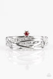 Star Potential - Red Ring - Paparazzi Accessories Ring Bedazzle Me Pretty Mobile Fashion Boutique