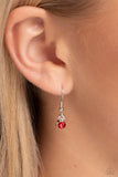 Star Quality Sensation - Red Necklace - Paparazzi Accessories Necklace Bedazzle Me Pretty Mobile Fashion Boutique