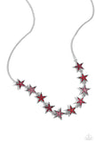 Star Quality Sensation - Red Necklace - Paparazzi Accessories Necklace Bedazzle Me Pretty Mobile Fashion Boutique