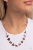 Star Quality Sensation - Red Necklace - Paparazzi Accessories Necklace Bedazzle Me Pretty Mobile Fashion Boutique