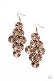 Star Spangled Shine - Copper Earrings - Paparazzi Accessories Earrings Bedazzle Me Pretty Mobile Fashion Boutique
