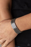 Star-Studded Showcase - Black Bracelet - Paparazzi Accessories Bracelet Bedazzle Me Pretty Mobile Fashion Boutique