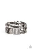 Star-Studded Showcase - Black Bracelet - Paparazzi Accessories Bracelet Bedazzle Me Pretty Mobile Fashion Boutique