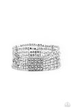Star-Studded Showcase - Silver Bracelet - Paparazzi Accessories Bracelet Bedazzle Me Pretty Mobile Fashion Boutique