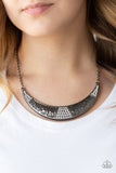 Stardust - Black Necklace - Paparazzi Accessories Necklace Bedazzle Me Pretty Mobile Fashion Boutique
