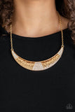 Stardust - Gold Necklace - Paparazzi Accessories Necklace Bedazzle Me Pretty Mobile Fashion Boutique