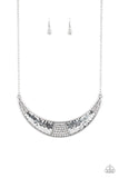 Stardust - White Necklace - Paparazzi Accessories Necklace Bedazzle Me Pretty Mobile Fashion Boutique