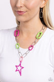 Stargazing Show - Pink Necklace - Paparazzi Accessories Necklace Bedazzle Me Pretty Mobile Fashion Boutique