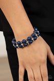 Starlight Reflection - Blue Bracelet - Paparazzi Accessories Bracelet Bedazzle Me Pretty Mobile Fashion Boutique