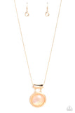 Starlight Starbright - Gold Necklace - Paparazzi Accessories Necklace Bedazzle Me Pretty Mobile Fashion Boutique