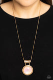 Starlight Starbright - Gold Necklace - Paparazzi Accessories Necklace Bedazzle Me Pretty Mobile Fashion Boutique