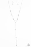 STARLIGHT The Way - White Necklace - Paparazzi Accessories Necklace Bedazzle Me Pretty Mobile Fashion Boutique