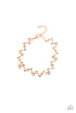 Starlit Stunner - Copper Bracelet - Paparazzi Accessories Bracelet Bedazzle Me Pretty Mobile Fashion Boutique