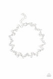Starlit Stunner - White Bracelet - Paparazzi Accessories Bracelet Bedazzle Me Pretty Mobile Fashion Boutique