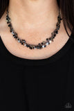 Starry Anthem - Black Necklace - Paparazzi Accessories Necklace Bedazzle Me Pretty Mobile Fashion Boutique