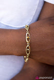 Starry Eyed - Brass Bracelet - Paparazzi Accessories Bracelet Bedazzle Me Pretty Mobile Fashion Boutique
