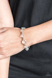 Starry-Eyed Elegance - White Bracelet - Paparazzi Accessories Bracelet Bedazzle Me Pretty Mobile Fashion Boutique