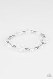 Starry-Eyed Elegance - White Bracelet - Paparazzi Accessories Bracelet Bedazzle Me Pretty Mobile Fashion Boutique