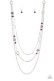 Starry-Eyed Eloquence - Purple Necklace - Paparazzi Accessories Necklace Bedazzle Me Pretty Mobile Fashion Boutique