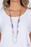 Starry-Eyed Eloquence - Purple Necklace - Paparazzi Accessories Necklace Bedazzle Me Pretty Mobile Fashion Boutique