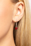 Starry-Eyed Eloquence - Red Necklace - Paparazzi Accessories Necklace Bedazzle Me Pretty Mobile Fashion Boutique