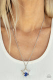 Starry Fireworks - Blue Necklace - Paparazzi Accessories Necklace Bedazzle Me Pretty Mobile Fashion Boutique