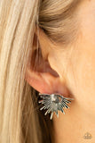 Starry Light - Silver Earrings - Paparazzi Accessories Earrings Bedazzle Me Pretty Mobile Fashion Boutique