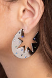 Starry Sensation - Blue Earrings - Paparazzi Accessories Earrings Bedazzle Me Pretty Mobile Fashion Boutique