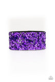 Starry Sequins - Purple Bracelet - Paparazzi Accessories Bracelet Bedazzle Me Pretty Mobile Fashion Boutique