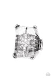Starry Serenity - White Ring - Paparazzi Accessories Ring Bedazzle Me Pretty Mobile Fashion Boutique