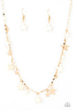 Starry Shindig - Gold Necklace - Paparazzi Accessories Necklace Bedazzle Me Pretty Mobile Fashion Boutique