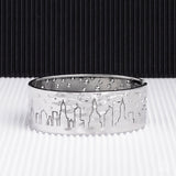 Starry Skyscrapers - White Bracelet - Paparazzi Accessories Bracelet Bedazzle Me Pretty Mobile Fashion Boutique