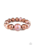 Starstruck Shimmer - Copper Bracelet - Paparazzi Accessories Bracelet Bedazzle Me Pretty Mobile Fashion Boutique