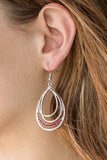 Start Each Day With Sparkle - Red Earrings - Paparazzi Accessories Earrings Bedazzle Me Pretty Mobile Fashion Boutique