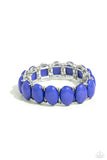 Starting OVAL - Blue Bracelet - Paparazzi Accessories Bracelet Bedazzle Me Pretty Mobile Fashion Boutique
