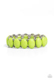 Starting OVAL - Green Bracelet - Paparazzi Accessories Bracelet Bedazzle Me Pretty Mobile Fashion Boutique