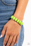 Starting OVAL - Green Bracelet - Paparazzi Accessories Bracelet Bedazzle Me Pretty Mobile Fashion Boutique