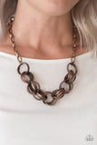Statement Made - Copper Necklace - Paparazzi Accessories Necklace Bedazzle Me Pretty Mobile Fashion Boutique