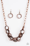 Statement Made - Copper Necklace - Paparazzi Accessories Necklace Bedazzle Me Pretty Mobile Fashion Boutique