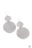 Status CYMBAL - Silver Earrings - Paparazzi Accessories Earrings Bedazzle Me Pretty Mobile Fashion Boutique