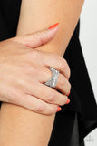 Status Update - White Ring - Paparazzi Accessories Ring Bedazzle Me Pretty Mobile Fashion Boutique