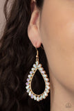 Stay Sharp - Gold Earrings - Paparazzi Accessories Earrings Bedazzle Me Pretty Mobile Fashion Boutique