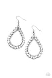 Stay Sharp - White Earrings - Paparazzi Accessories Earrings Bedazzle Me Pretty Mobile Fashion Boutique