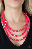 STAYCATION All I Ever Wanted - Pink Necklace - Paparazzi Accessories Necklace Bedazzle Me Pretty Mobile Fashion Boutique