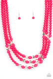 STAYCATION All I Ever Wanted - Pink Necklace - Paparazzi Accessories Necklace Bedazzle Me Pretty Mobile Fashion Boutique